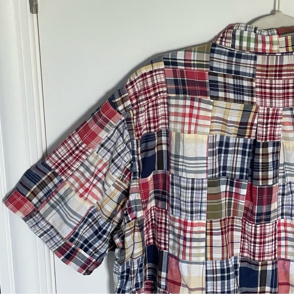 Brooks Brothers Patchwork Plaid madras Short Sleeve Button Down 35954 - Picture 2 of 13